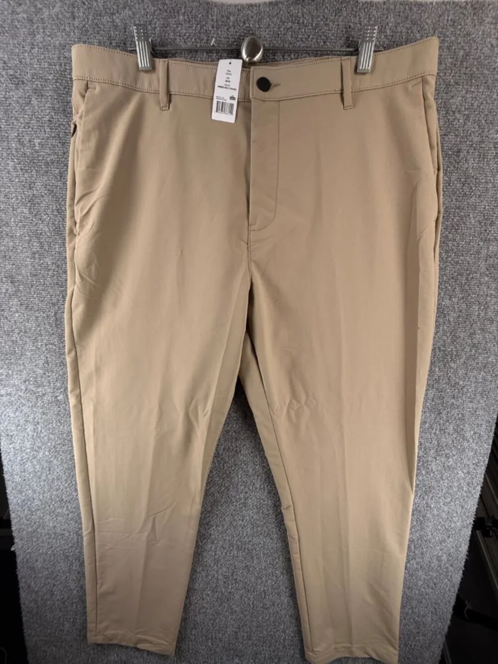 NWT Banana Republic Khaki Slim Chino Pants Flat Front Timber Wolf 38x30 Stretch